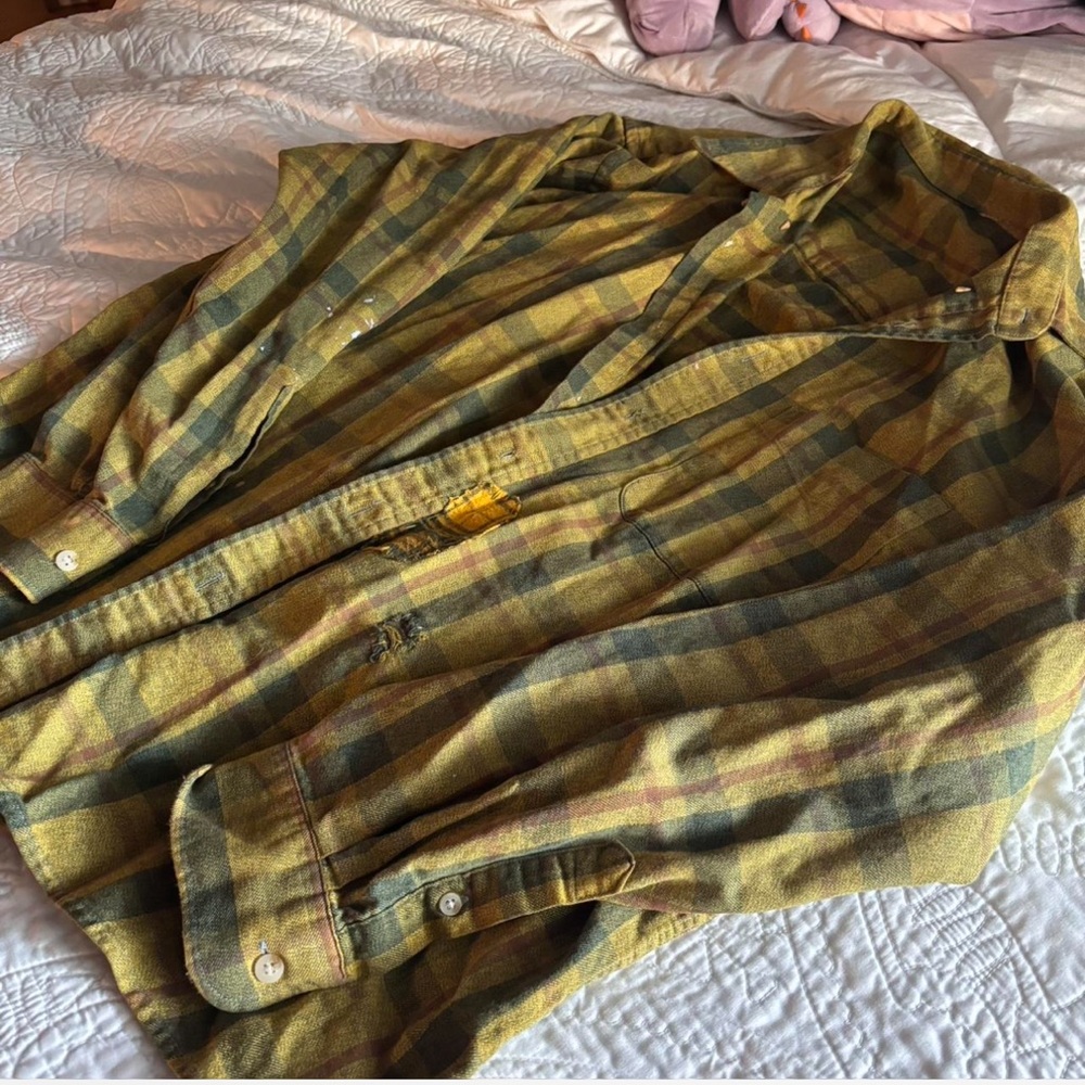 Vintage Patchwork Yellow Flannel - image 2